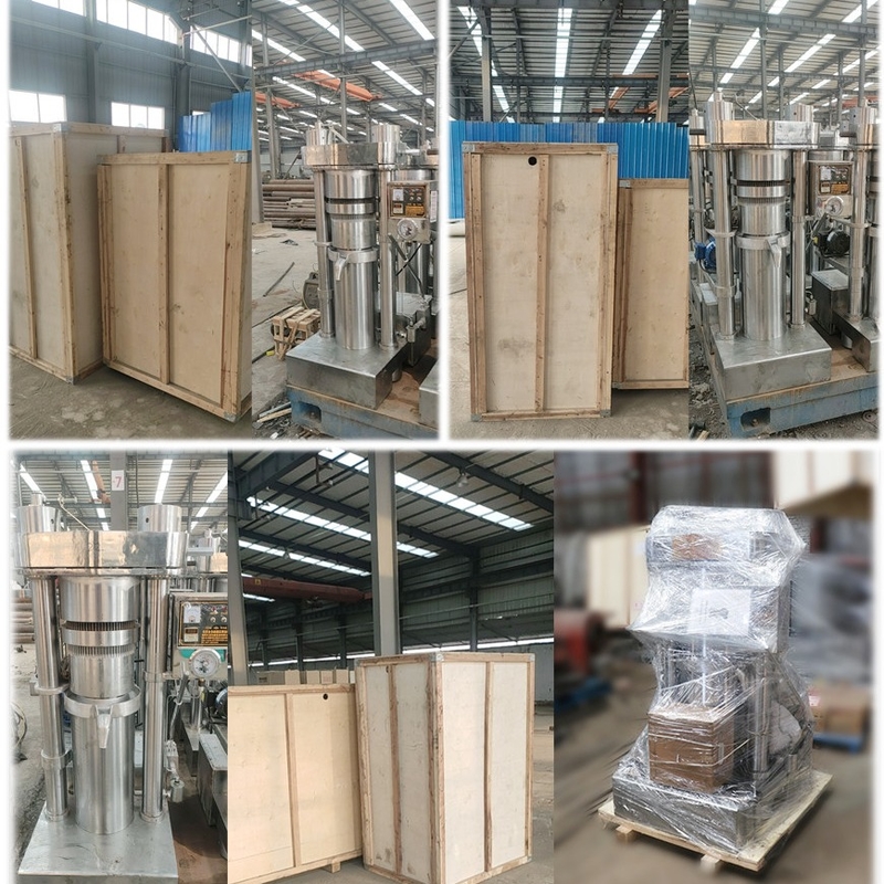 1.1KW Einfache Bedienung Hydraulische Ölpresse Oliven-Sesamöl-Maschine 6YY-185 Avocado-Öl-Verarbeitungsanlage