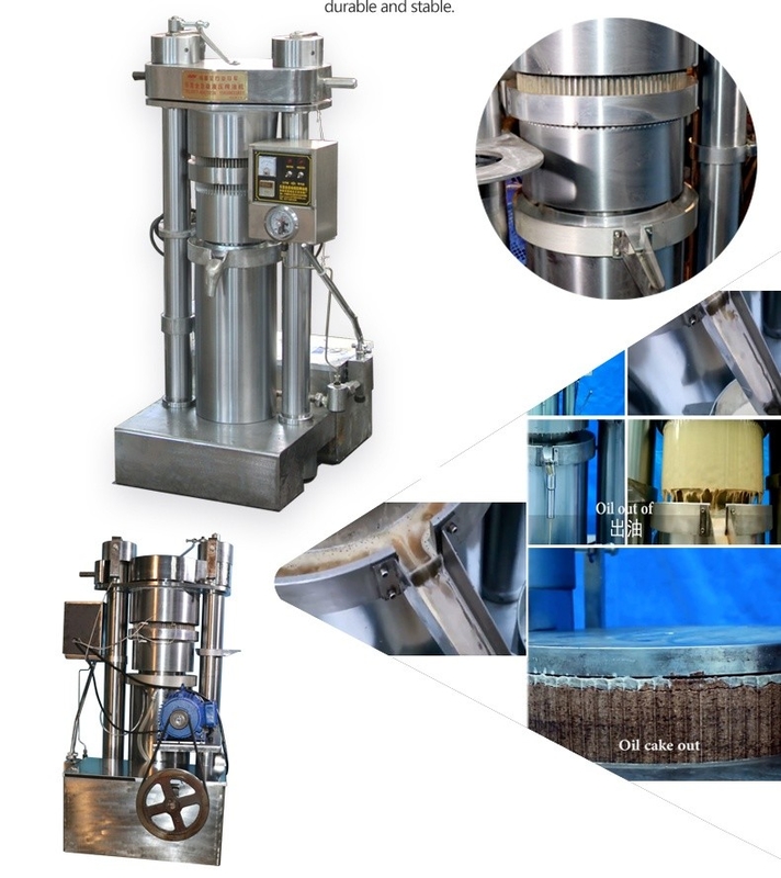 1.1KW Einfache Bedienung Hydraulische Ölpresse Oliven-Sesamöl-Maschine 6YY-185 Avocado-Öl-Verarbeitungsanlage