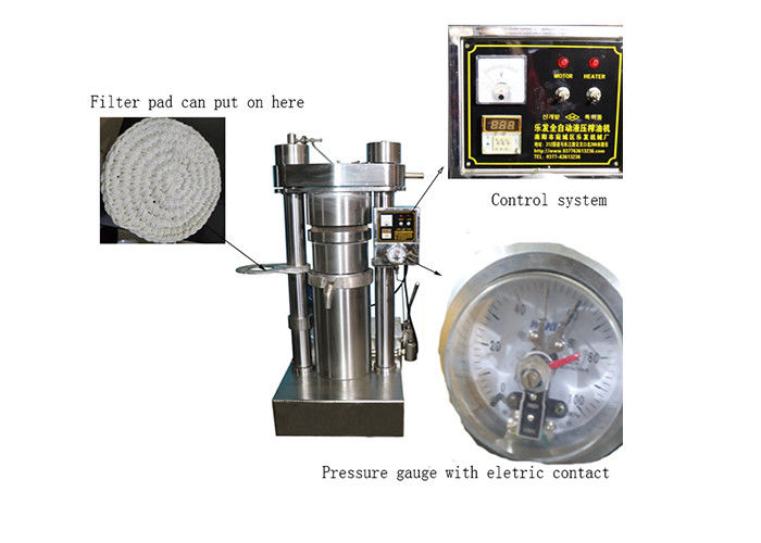 Kokosnussöl-Produktionsmaschine hydraulisch, 2,2 Kilowatt/1,1 des Leistungsstärke-extrahierend Kilowatt technischen Öls Presser